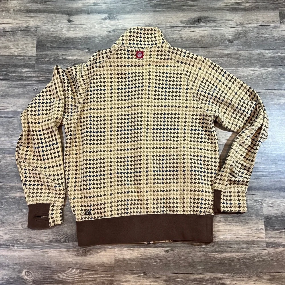 Element Skateboards Houndstooth Y2K Full Zip Sweatshirt Men's Medium Streetwear‎
